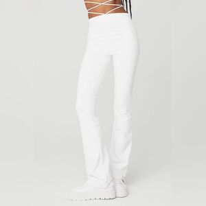 ALO Yoga High Waist Cinch Flare Legging in white